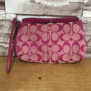 Cute Pink Coach Wristlet